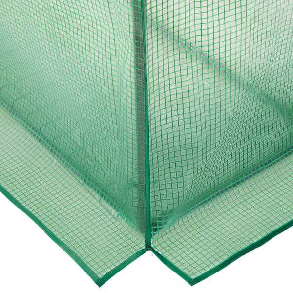 Växthus med presenning, fyrkantig bas 143x143x195cm, Trädgårdsväxthus drivhus - grön
