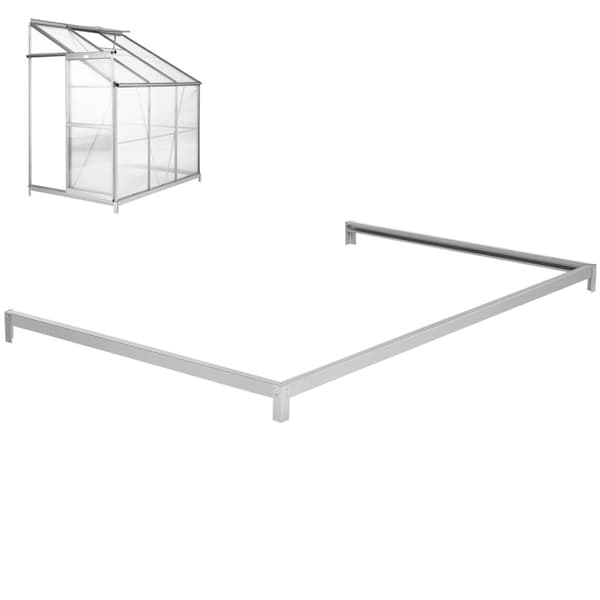 Vægdrivhus med fundament - gennemsigtig