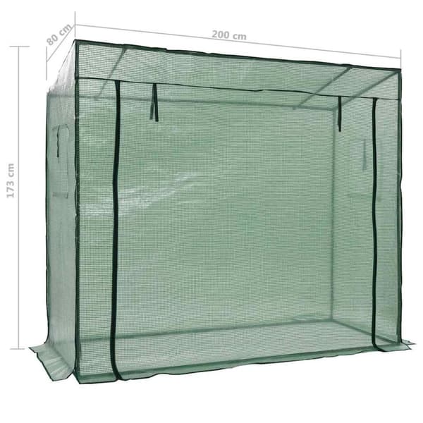 vidaXL drivhus 200 x 80 x 173 cm