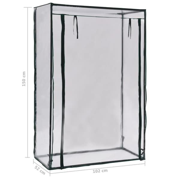 vidaXL drivhus 102 x 52 x 150 cm
