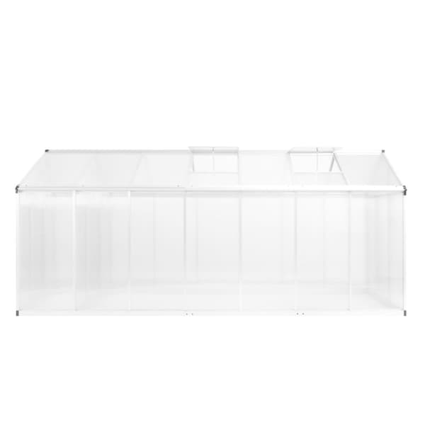 vidaXL Växthus aluminium 421x190x195 cm 15,6 m³