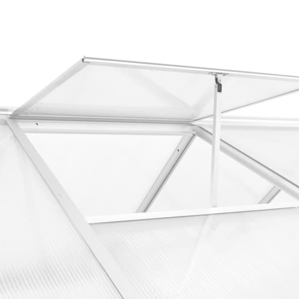 vidaXL Växthus aluminium 421x190x195 cm 15,6 m³