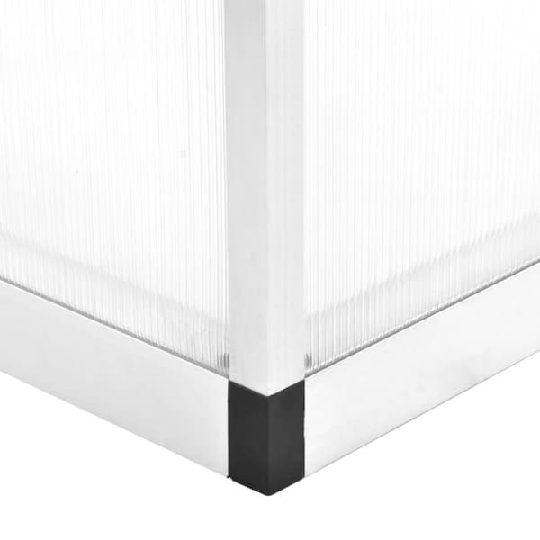 vidaXL Växthus aluminium 421x190x195 cm 15,6 m³