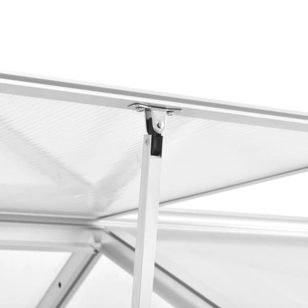vidaXL Växthus aluminium 421x190x195 cm 15,6 m³