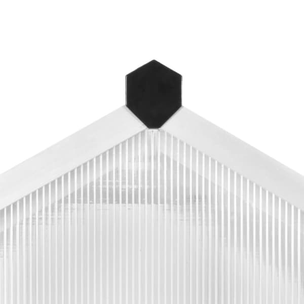 vidaXL Växthus aluminium 421x190x195 cm 15,6 m³