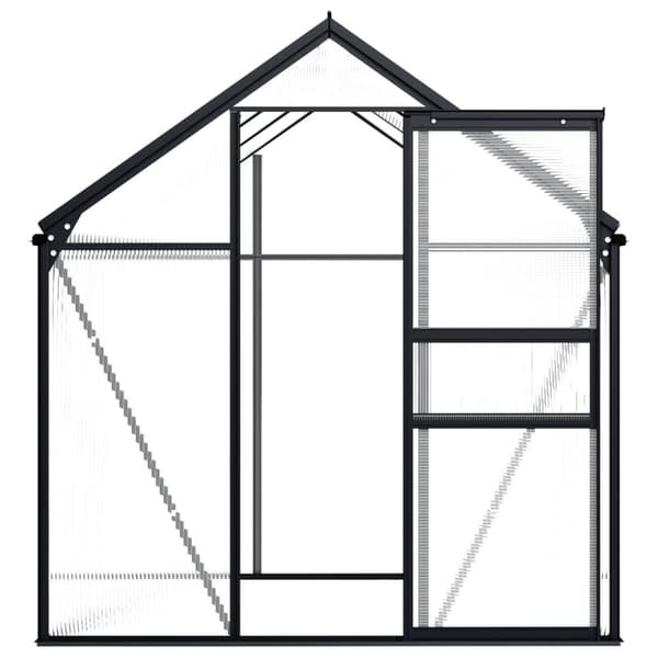 vidaXL drivhus 3,61 m³ aluminium antracitgrå