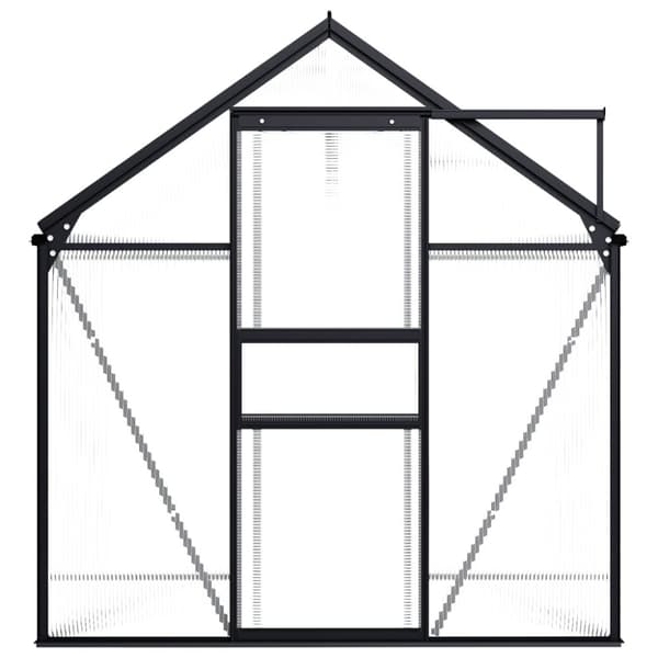 vidaXL drivhus 3,61 m³ aluminium antracitgrå