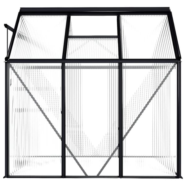 vidaXL drivhus 3,61 m³ aluminium antracitgrå