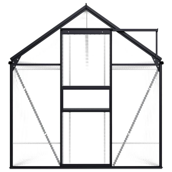 vidaXL Växthus antracit aluminium 5,89 m²