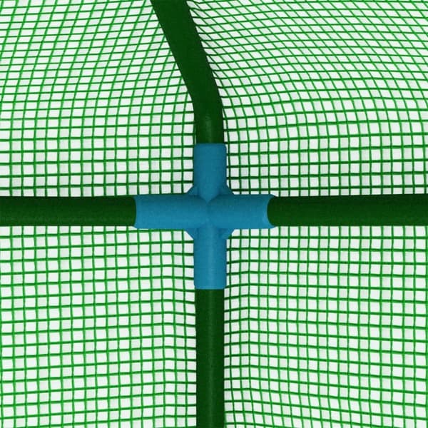 vidaXL drivhus med hylder 227x223 cm stål