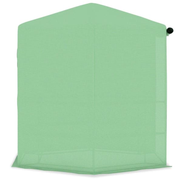 vidaXL Drivhus med hyller stål 227x223 cm