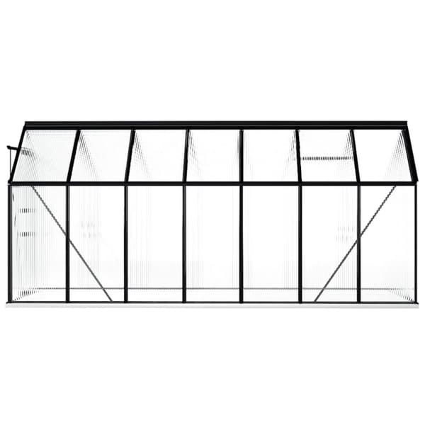 vidaXL drivhus med fundamentramme 8,17 m² aluminium antracitgrå