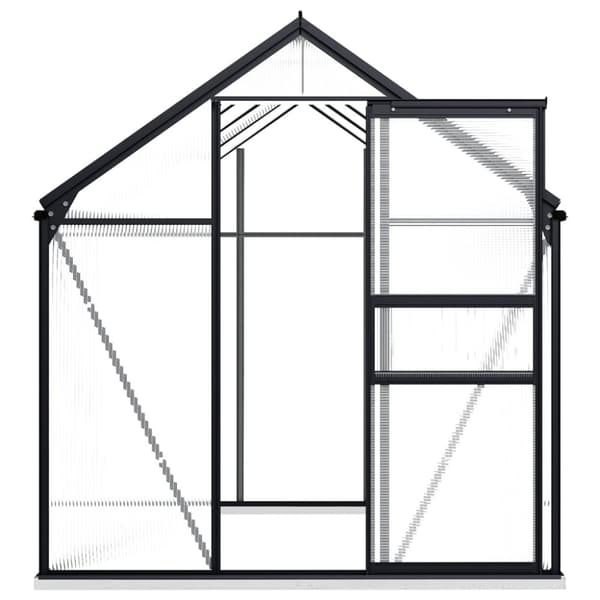 vidaXL Växthus med basram antracit aluminium 4,75 m²