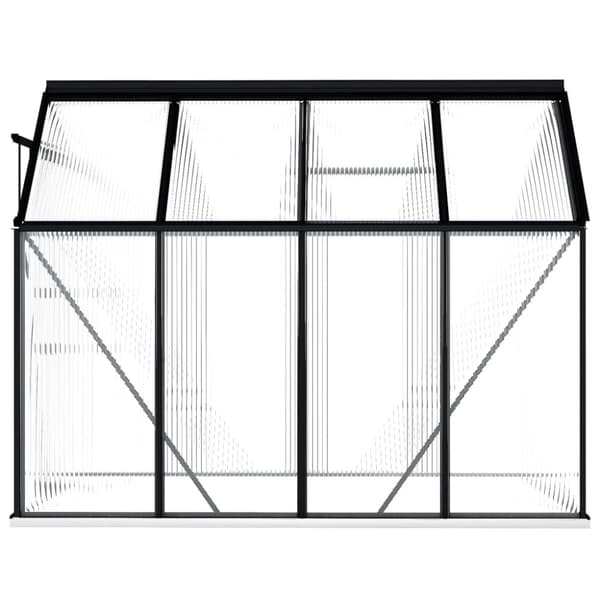 vidaXL Växthus med basram antracit aluminium 4,75 m²