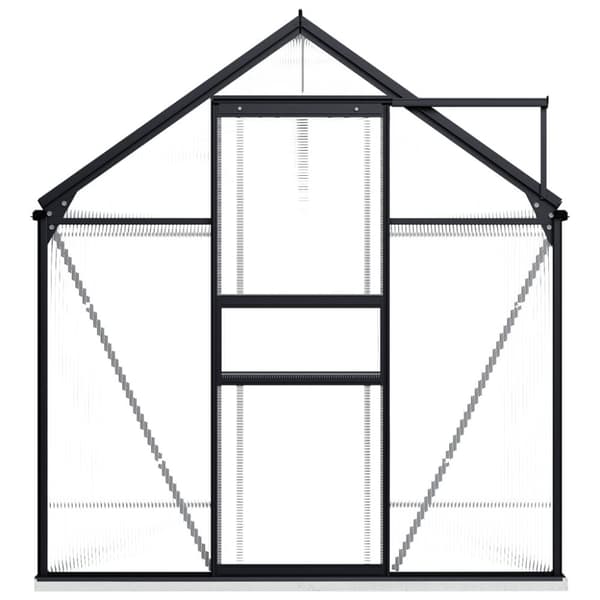 vidaXL Växthus med basram antracit aluminium 4,75 m²