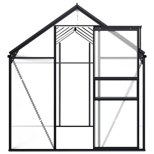 vidaXL drivhus 5,02 m³ aluminium antracitgrå