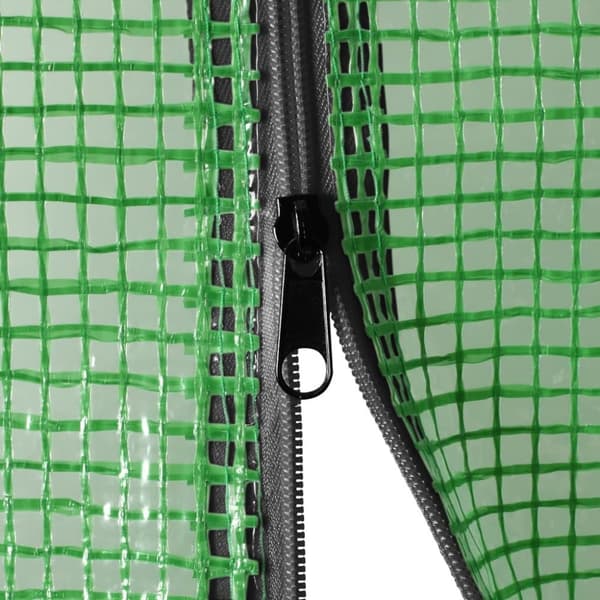 vidaXL Växthus med stålram 0,5 m² 1x0,5x1,9 m