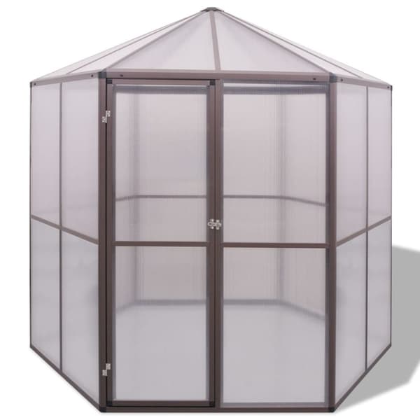 vidaXL drivhus 240x211x232 cm aluminium