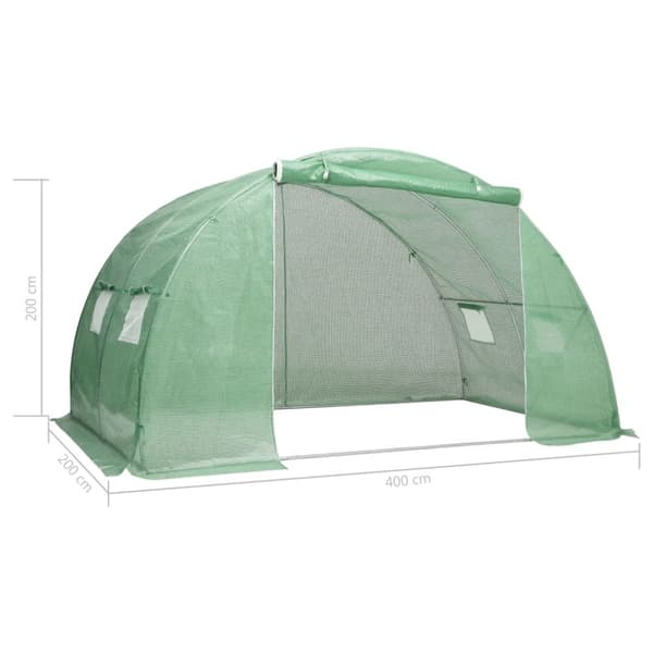 vidaXL Växthus 8 m² 2x4x2 m