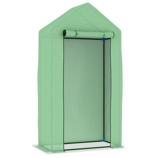 vidaXL drivhus med stålramme 0,5 m² 1x0,5x1,9 m