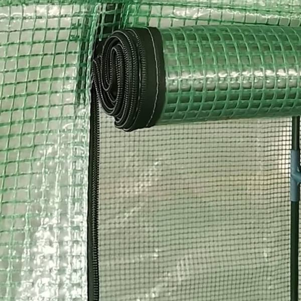 vidaXL drivhus med stålramme 0,5 m² 1x0,5x1,9 m
