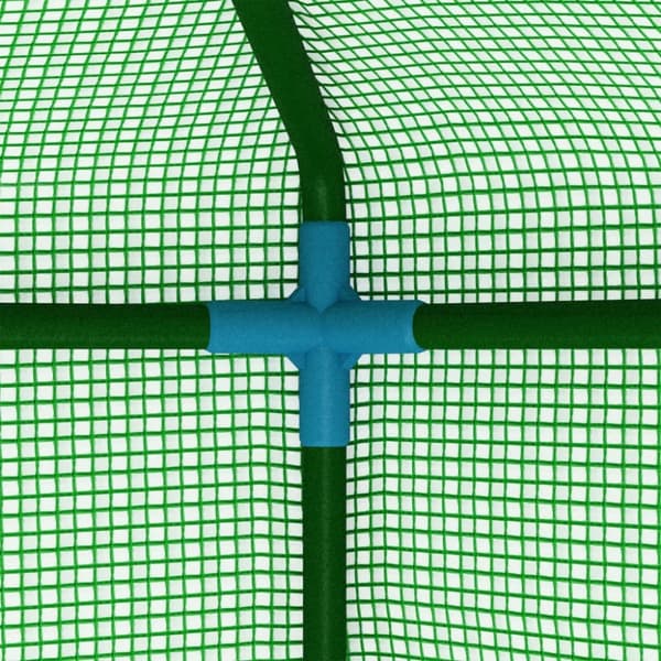 vidaXL drivhus med stålramme 0,5 m² 1x0,5x1,9 m