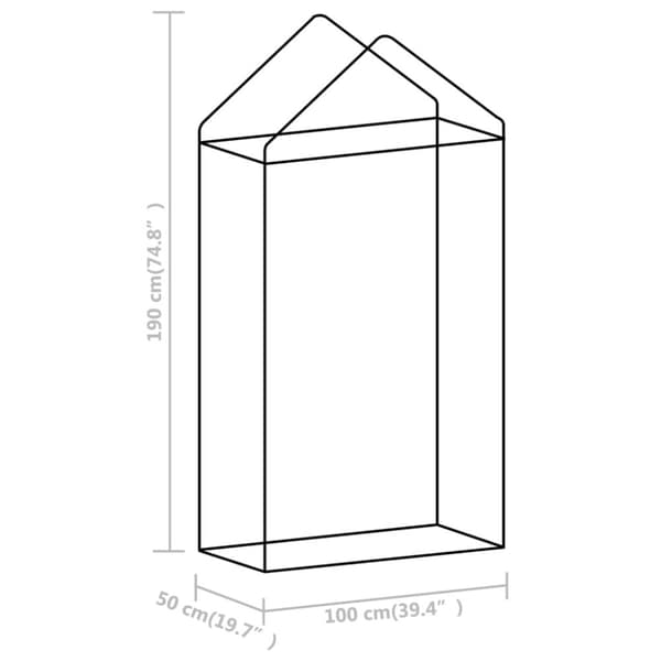 vidaXL drivhus med stålramme 0,5 m² 1x0,5x1,9 m