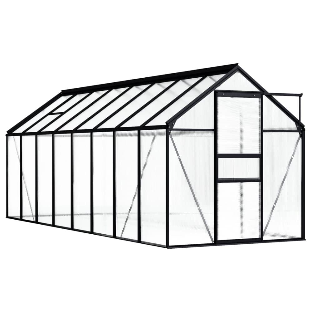 vidaXL Växthus antracit aluminium 9,31 m³