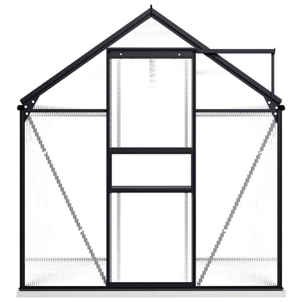 vidaXL Växthus med basram antracit aluminium 3,61 m²