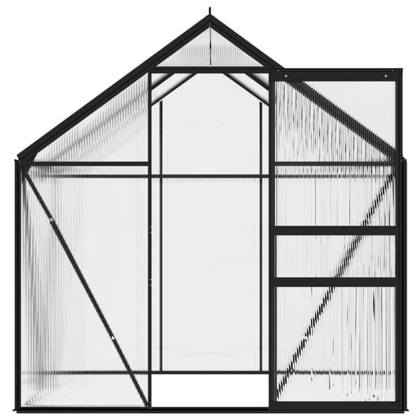 vidaXL Växthus antracit aluminium 2,47 m³