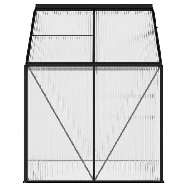 vidaXL Växthus antracit aluminium 2,47 m³