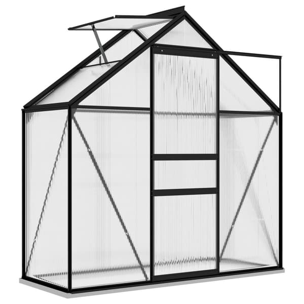 vidaXL drivhus 1,33 m² aluminium antracitgrå