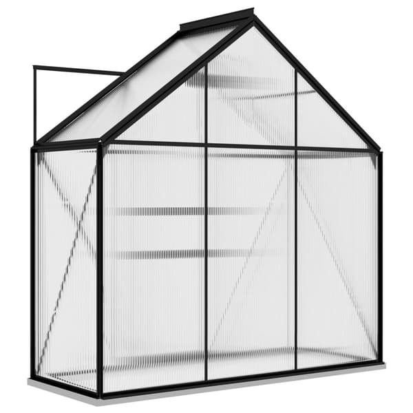 vidaXL drivhus 1,33 m² aluminium antracitgrå