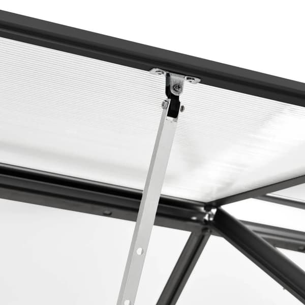 vidaXL drivhus 1,33 m² aluminium antracitgrå