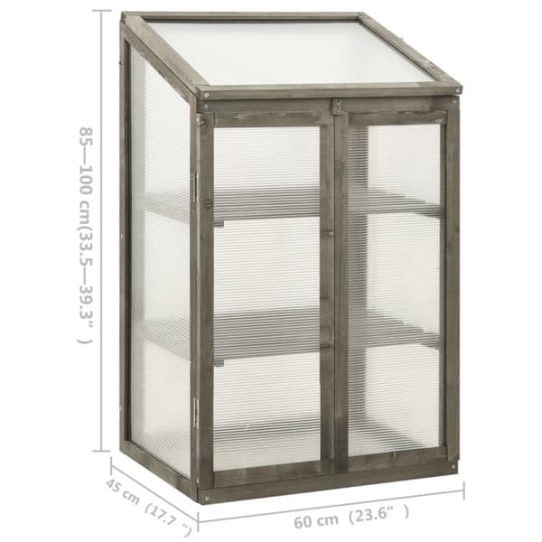 vidaXL drivhus 60x45x100 cm fyrretræ