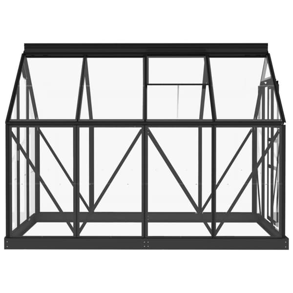 vidaXL Glasväxthus antracit 155x200,5x191 cm aluminium