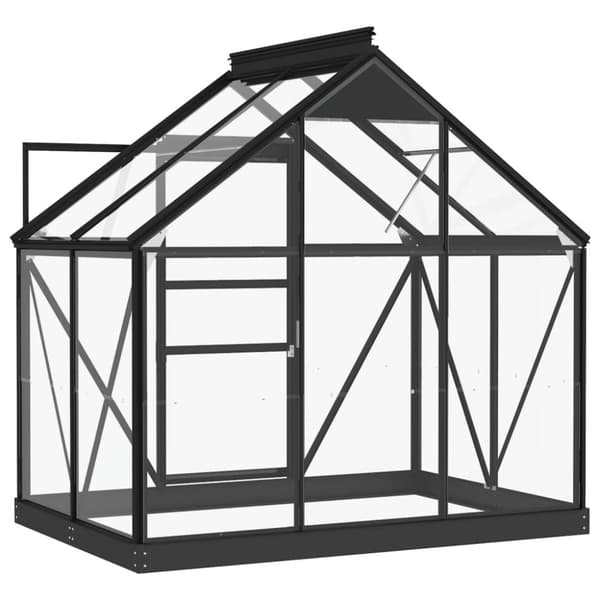 vidaXL Glasväxthus antracit 155x103x191 cm aluminium