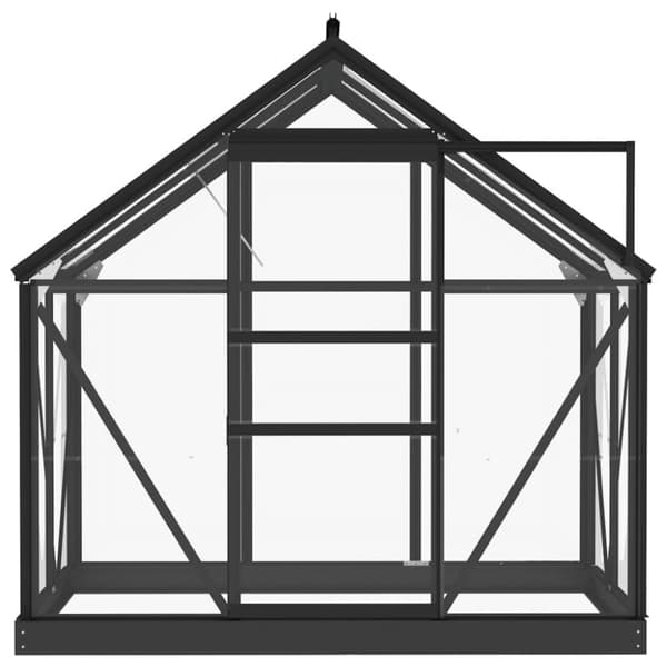 vidaXL Glasväxthus antracit 155x103x191 cm aluminium