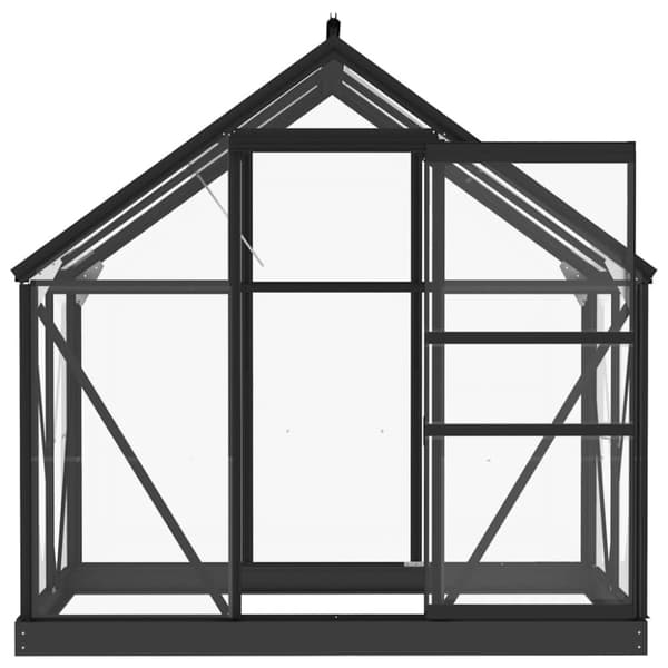 vidaXL Glasväxthus antracit 155x103x191 cm aluminium