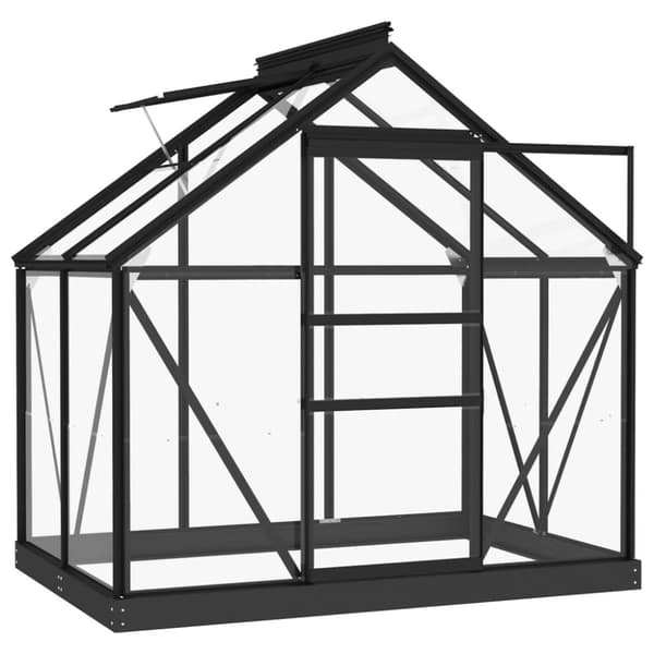 vidaXL Glasväxthus antracit 155x103x191 cm aluminium