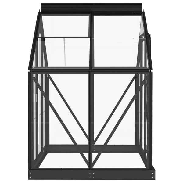 vidaXL Glasväxthus antracit 155x103x191 cm aluminium