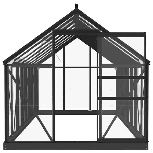 vidaXL glasdrivhus 155x395,5x191 cm aluminium antracitgrå