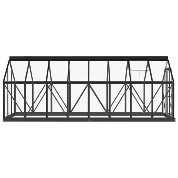 vidaXL glasdrivhus 155x395,5x191 cm aluminium antracitgrå