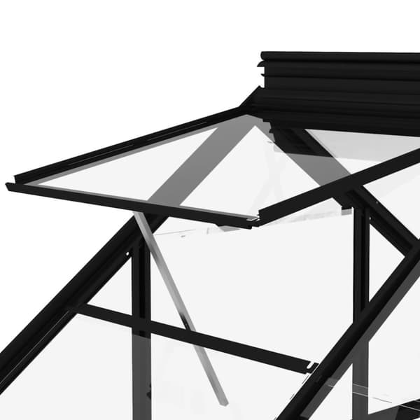 vidaXL glasdrivhus 155x395,5x191 cm aluminium antracitgrå