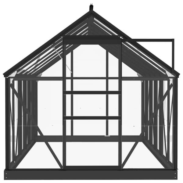 vidaXL glasdrivhus 155x298x191 cm aluminium antracitgrå
