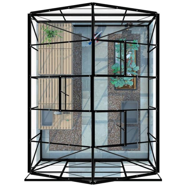 Lykke Växthus Hybrid 8,2m2, svart