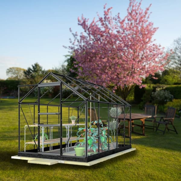 Lykke Växthus Hybrid 8,2m2, svart