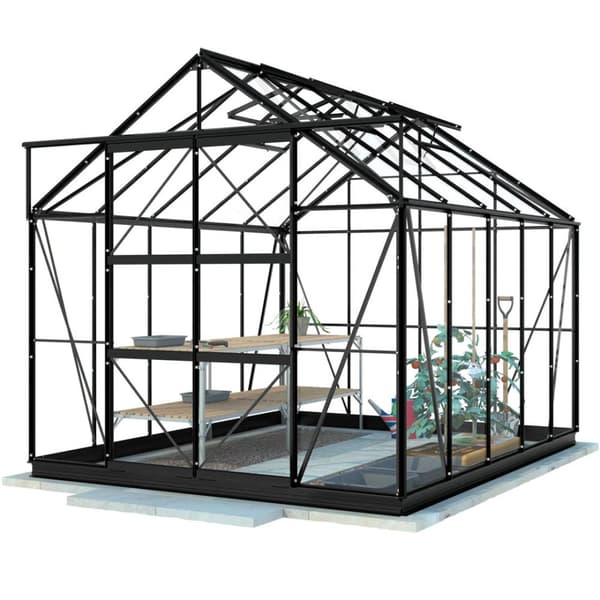 Lykke Växthus Hybrid 8,2m2, svart