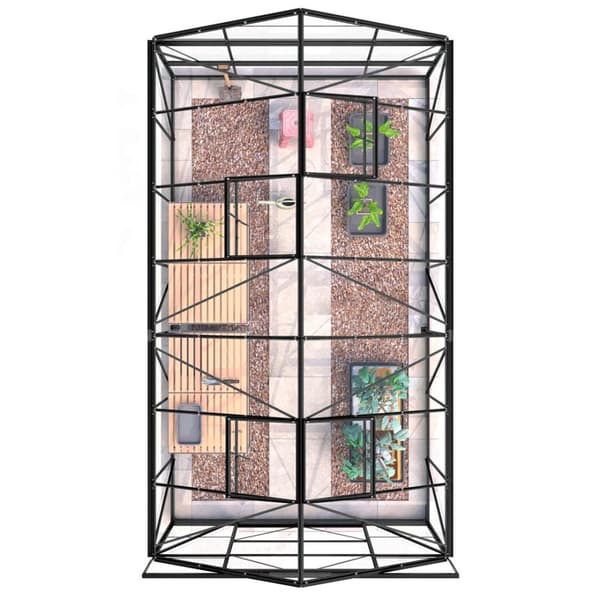 Lykke Kasvihuone Hybrid 11,3m2, musta