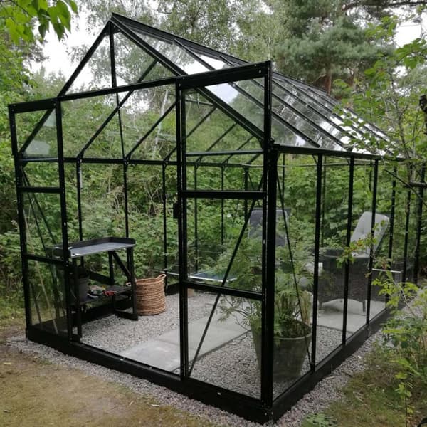 Lykke Drivhus Hybrid 9,7m2, sort